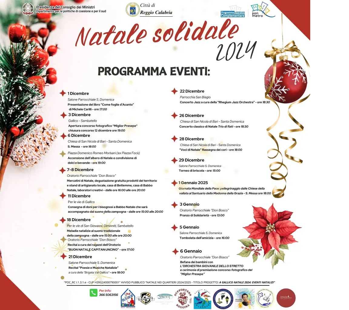 Locandina natale solidale 2024